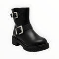 Bottines Enfant Simili Cuir Boucles Métalliques Semelle Crantée – KID'S POP