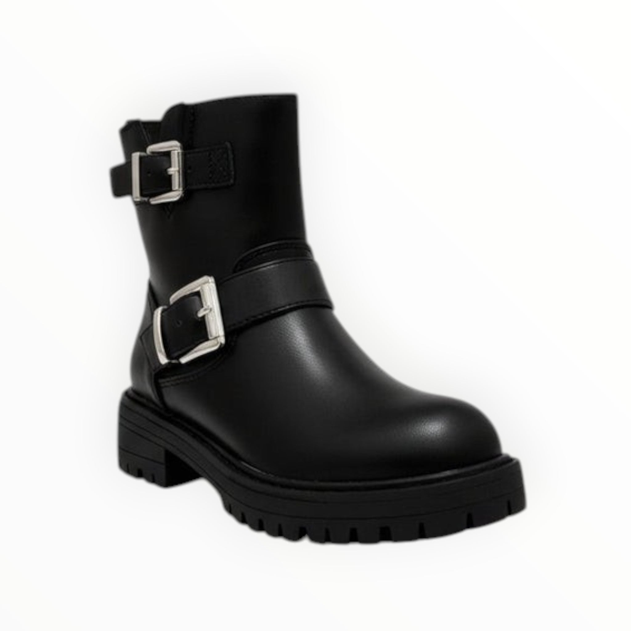 Bottines Enfant Simili Cuir Boucles Métalliques Semelle Crantée – KID'S POP - Chaussure Enfant - KID'S POP