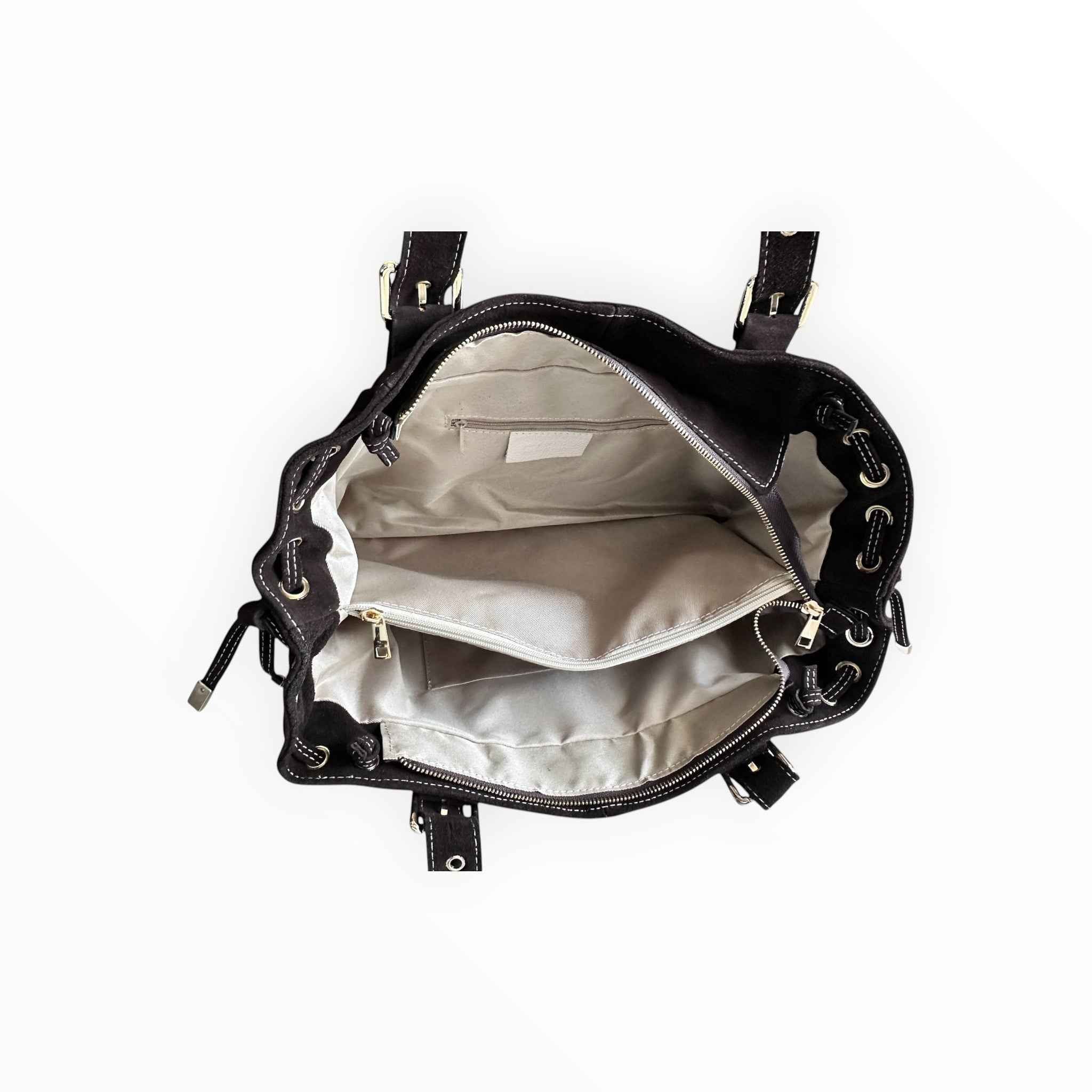 Sac Cuir Suédé à Lacets Large LOUISA LEE