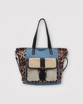 Sac Cabas Effet Léopard Anse & Bandoulière BESTINI - Sacs - BESTINI