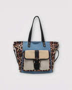 Sac Cabas Effet Léopard Anse & Bandoulière BESTINI - Sacs - BESTINI
