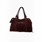 Sac format A4 cuir suède Capucine Large LOUISA LEE - Sacs - LOUISA LEE