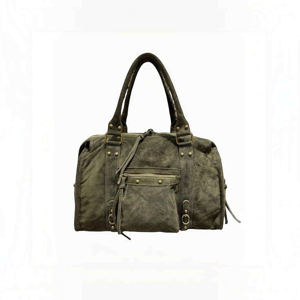Sac format A4 cuir suède Capucine Large LOUISA LEE - Sacs - LOUISA LEE