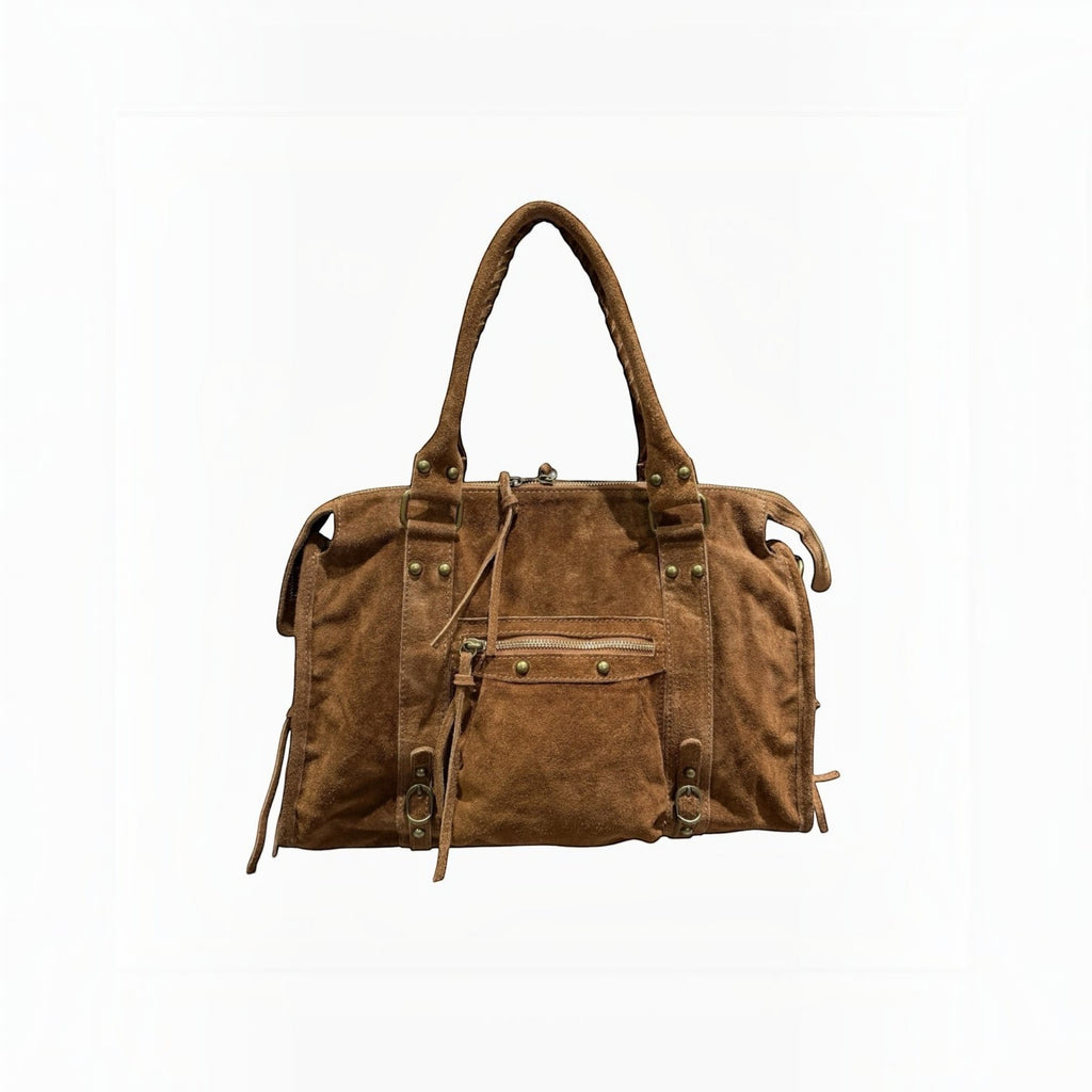 Sac format A4 cuir suède Capucine Large LOUISA LEE - Sacs - LOUISA LEE