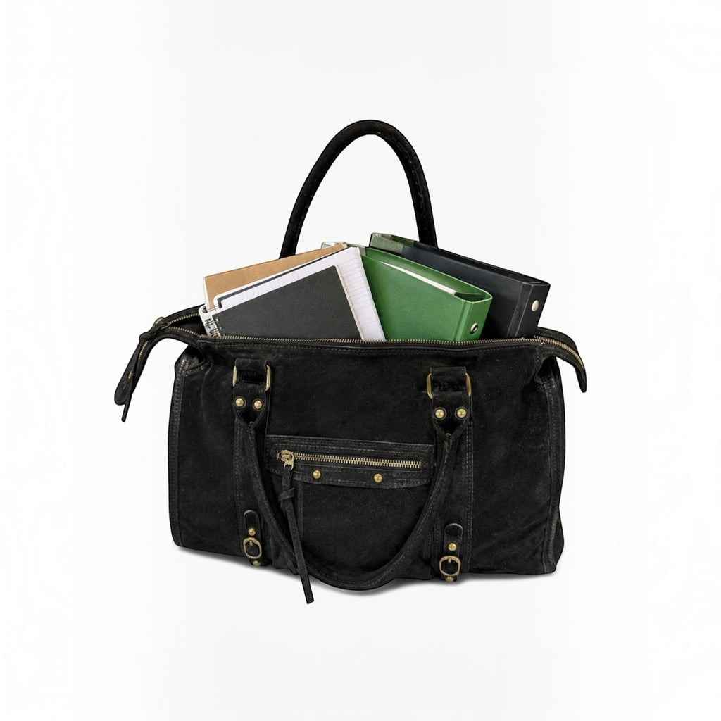 Sac format A4 cuir suède Capucine Large LOUISA LEE - Sacs - LOUISA LEE