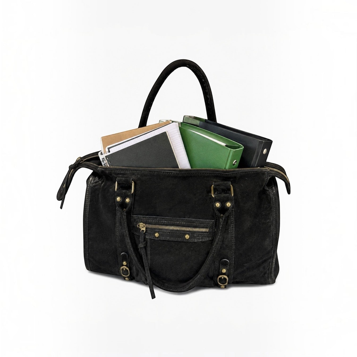 Sac format A4 cuir suède Capucine Large LOUISA LEE - Sacs - LOUISA LEE