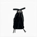 Sac à main noir en cuir irisé Capucine Large LOUISA LEE de BROCK, fabrication italienne, idéal pour ordinateur portable.