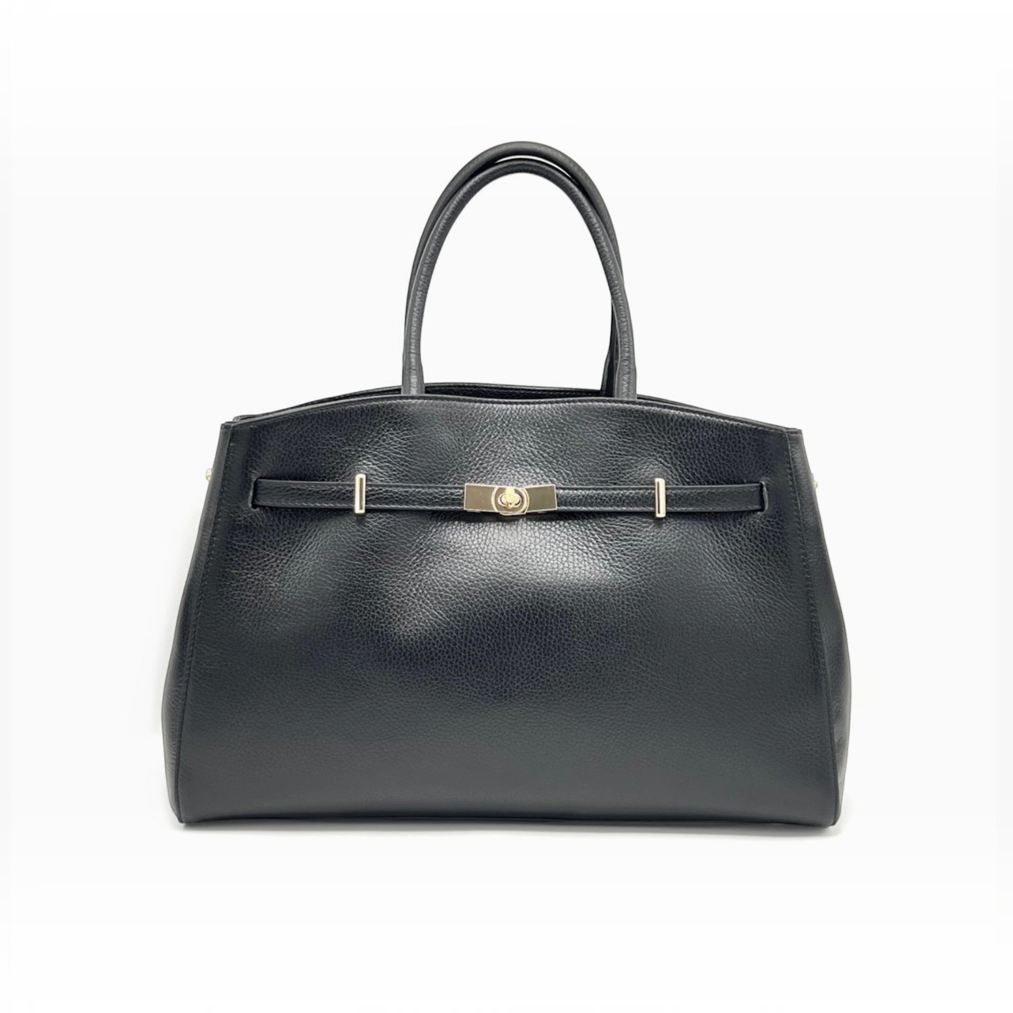 Sac à main XL noir en cuir véritable SUIE VALENTINI par, fabriqué à la main en Italie avec bandoulière.