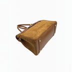 Sac à main daim et cuir véritable grand modèle SUIE VALENTINI - Sacs - SUIE VALENTINI