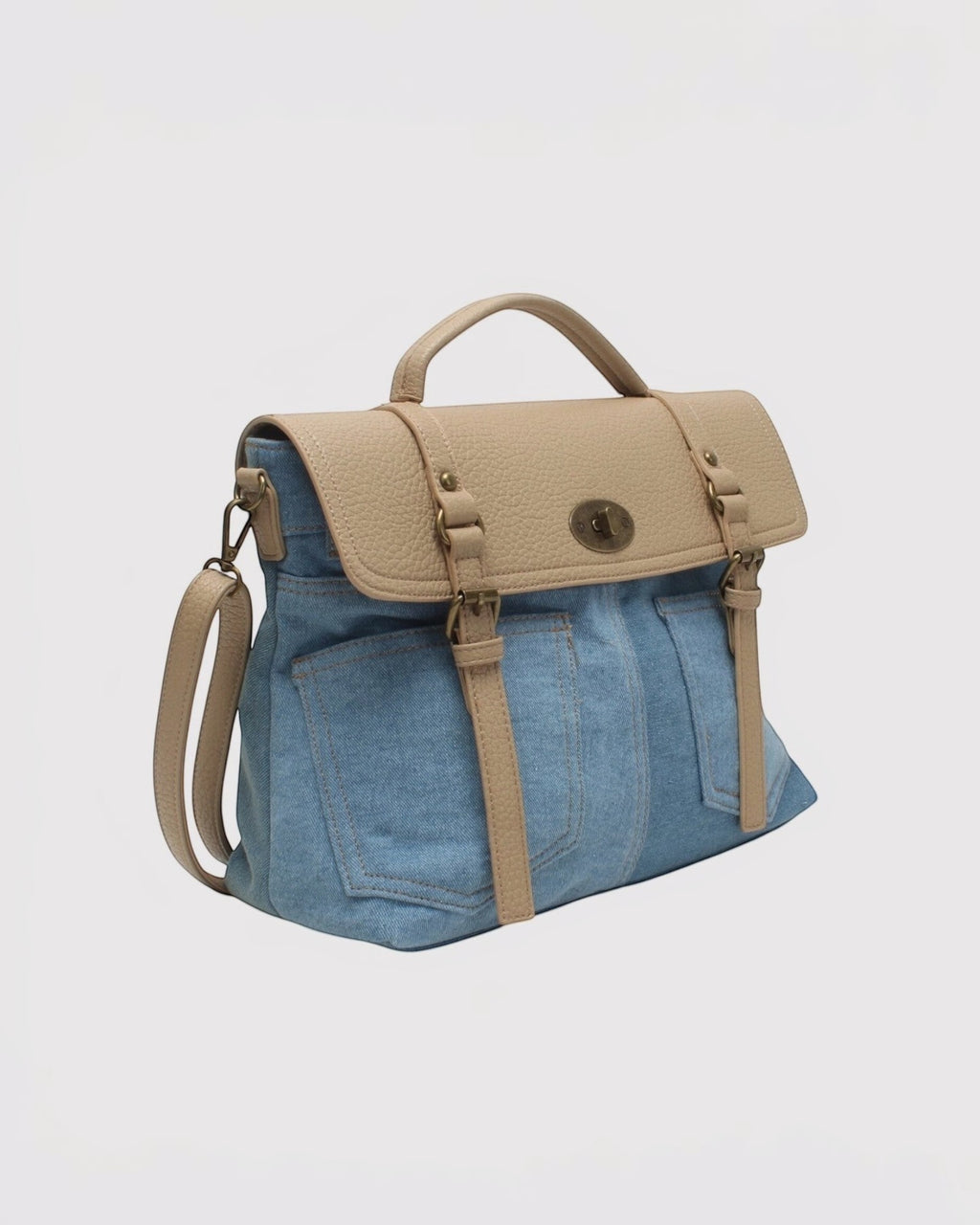 Sacoche bandoulière en toile et similicuir - Sacs - BESTINI