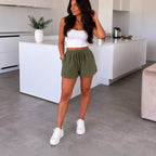 Short Gaze de Coton Taille Élastique ISSYMA - Shorts - ISSYMA